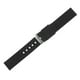 thumbnail image 3 of Correa de reloj de silicona Uxcell con liberación rápida, correa de goma suave negra/plata de 22mm, 3 of 7