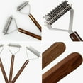 thumbnail image 3 of Dog Grooming Brush Stainless Steel Pet Dematting Comb Pet Deshedding Brush, 3 of 10