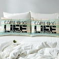 thumbnail image 4 of Erosebridal Happy Camping Sheet Set Twin,Lodge Cabin Bedding Sets Twin Size,RV Car Twin Sheet Sets,Microfiber Boys Bedroom Decor,3pcs, 4 of 7