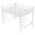 thumbnail image 4 of Leumius Loft Bed Full Size,Heavy Duty Metal Bed Frame with Easy Climbing Ladder and Guardrails,White, 4 of 9