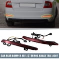 thumbnail image 2 of Unique Bargains 1 Pair Rear Bumper Reflector Fog Brake Tail Light Flowing Turn Signal Light Red Yellow for Honda Accord, 2 of 7