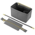thumbnail image 2 of Deago Purse Organizer Insert Felt Bag Organizer with Zipper Handbag & Tote Shaper for Speedy Neverfull Tote (Gray, S), 2 of 8
