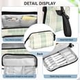 thumbnail image 4 of Nylon Fish Mouth Pencil Case with Large Capacity Zipper Pencil Pouch Light Green Plaid Pencil Bag Organizers, 4 of 7