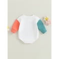 thumbnail image 4 of SUNSIOM Baby Halloween Romper Contrast Color Long Sleeve Round Neck Ghost Print Bodysuit Newborn Clothes, 4 of 8