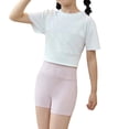 thumbnail image 2 of Girls' Sports Shorts Breathable Elastic Summer Casual Bottom Pants with High Waist and Built-In Liner for Active Girls Ages 2 to 16, 2 of 9