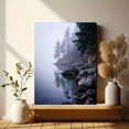 thumbnail image 6 of Misty Forest Lake Landscape Canvas Print, Suitable for Living Room, Bedroom, Office, Hotel, Cafe, Entryway Wall Decor, 6 of 8