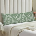thumbnail image 2 of Sage Green Body Pillow Cover 20"x54" Pillow Case Botanical Plant Leaves Pattern Long Pillow Cases Protector with Zipper Decorative Soft Bedding Pillowcase Rectangle Cushion Covers for Bedroom,Sofa, 2 of 5
