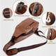 thumbnail image 2 of Mochila bandolera de piel para hombre con puerto USB, 2 of 8