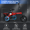 thumbnail image 3 of Bicicleta Eléctrica Plegable Honey Whale S6-S Rojo, 3 of 8