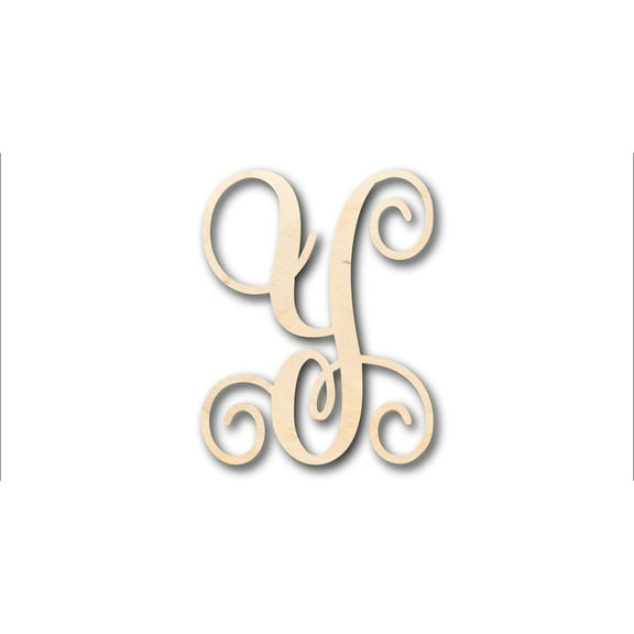 Unfinished Wood Monogram Y Shape - Craft - up to 46" DIY 8" / 1/2"