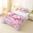 thumbnail image 2 of Erosebridal Unicorn Gifts Twin Comforter Sets For Unicorn Lover,Pink Magic Animal Bedding Set For Kids Girls,Reversible 2-Piece, 2 of 7