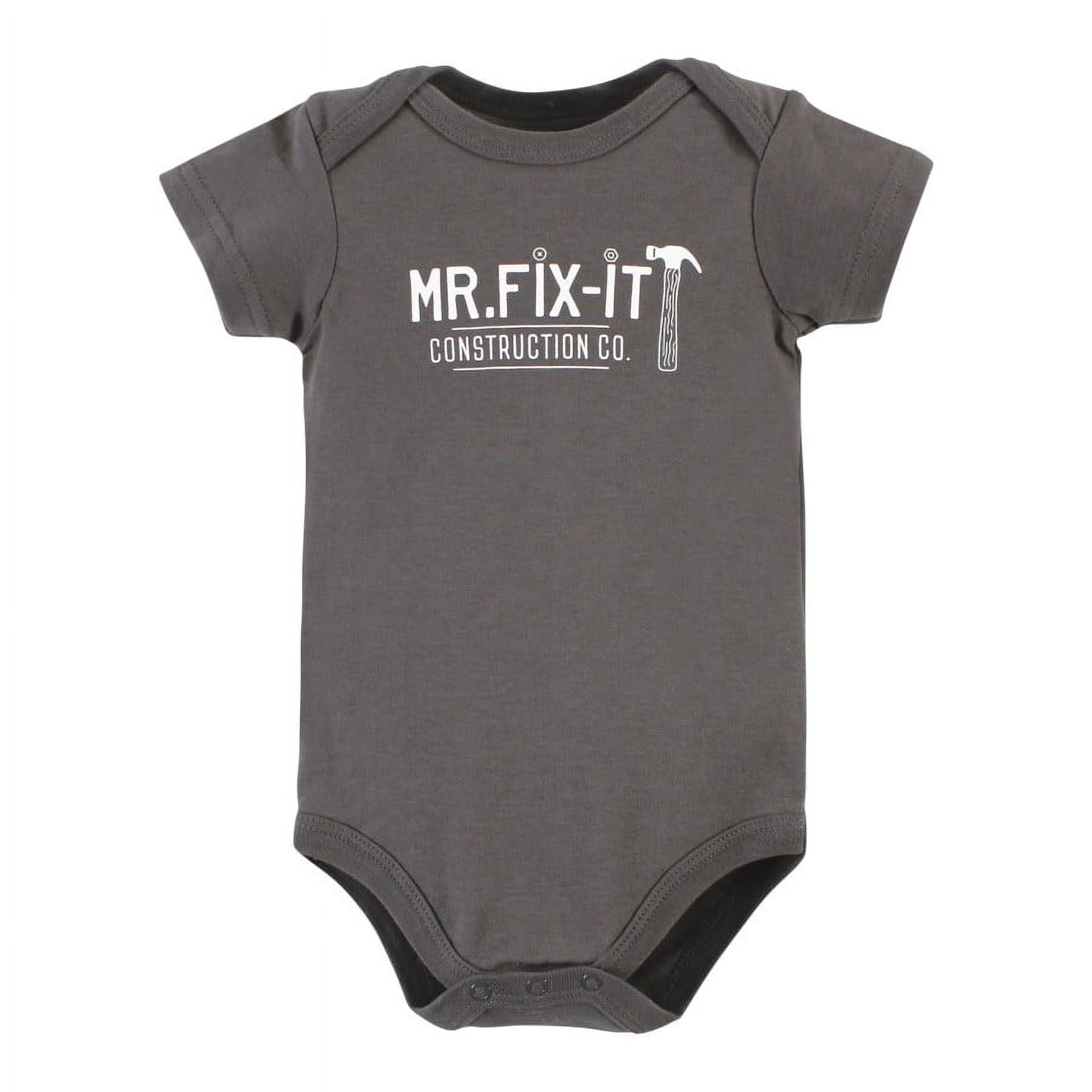 Hudson Baby Short Sleeve Bodysuits, 5-Pack, Newborn- 24 Months