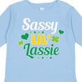 thumbnail image 4 of Inktastic Saint Patrick's Day Sassy Lil' Lassie with Shamrocks Boys or Girls Long Sleeve Toddler T-Shirt, 4 of 5