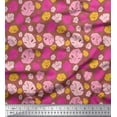 thumbnail image 1 of Soimoi Brown Heavy Canvas Fabric Monstera Leaves Fabric Prints By Yard 58 Inch Wide, 1 of 3