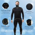 thumbnail image 3 of Hombres 2 Mm Neopreno 2 Piezas Pesca Traje de Neopreno de Manga Larga Traje de Buceo de Cuerpo Completo Manténgase Abrigado Trajes de Snorke - Baoblaze Traje de buceo, 3 of 8