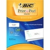 BIC Print and Peel Mailing Labels, 1" X 2 5/8", White, 30 labels per Sheet, 12-Sheets