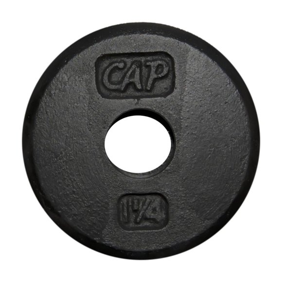 CAP Barbell 1-Inch Cast Iron Weight Plate, Black, Single, 1.25 - 50 lb