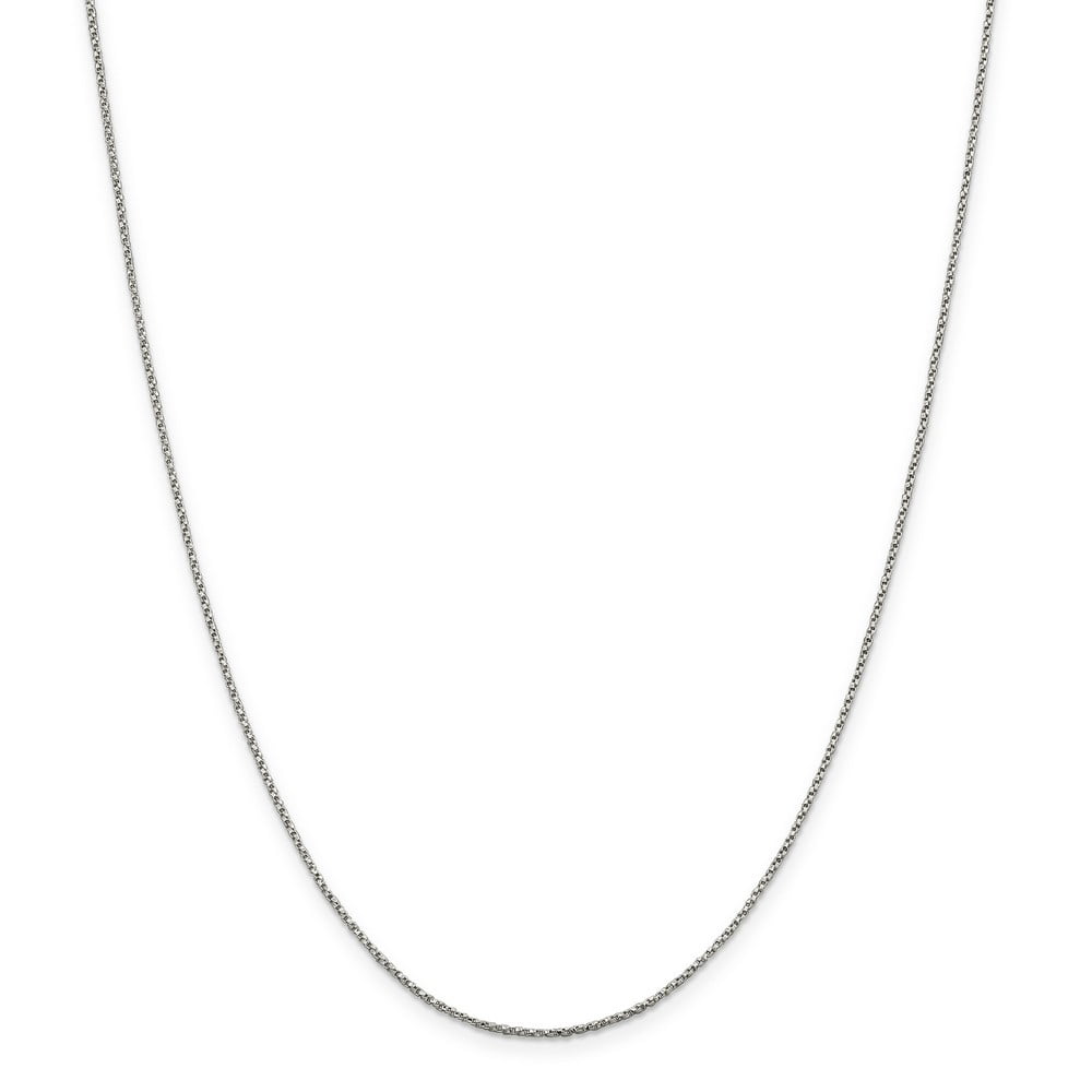 Finejewelers 18 Inch Sterling Silver 1.25mm Twisted Box Chain Necklace