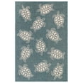 thumbnail image 2 of Transocean CRE91841394 Liora Manne Carmel Seaturtles Indoor & Outdoor Rug, Teal - 8 ft. 10 in. x 11 ft. 9 in., 2 of 7