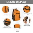 thumbnail image 4 of JIALIOU 14" Laptop Backpack Waterproof Airline Approved Stylish Casual Daypack for Travel Business College Work, Orange, 4 of 8