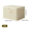 thumbnail image 3 of Corrugated Zipper Box 25L， Clothes Storage Bag Wardrobe Sorting Storage Box Portable Storage Bag Storage Box Indoor Outdoor, 3 of 9