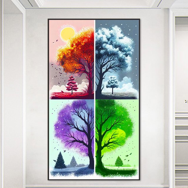 Pintura de diamante 5D DIY Taladro redondo completo Paisaje Decoración del hogar Artesanía (A7483) Hugtrwg Para estrenar