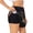 Black, variant on Picia American Bald Eagle Warrior Pattern Women's 2 in 1 Athletic Running Shorts High Waisted Workout Casual Gym Sweat Shorts with Comfy Liner Zipper Pockets-X-Large