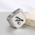 thumbnail image 5 of Z.LP Men’s Statement Ring: Engraved Initial “A” Signet Ring,, 5 of 7