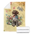 thumbnail image 2 of German Shorthaired Pointer Celebrates Spring and Enjoys a Happy Easter Cozy Fleece Blanket GSP Lover Dog Gift Warm Soft Throw Blanket - 02001, 2 of 5