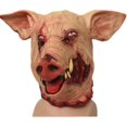 thumbnail image 1 of 1 pieza cabeza de cerdo máscara de terror de Halloween tocados de animales aterradores decoración de Halloween colmillos grandes jabalí Ha oso de fresa Electrónica, 1 of 4
