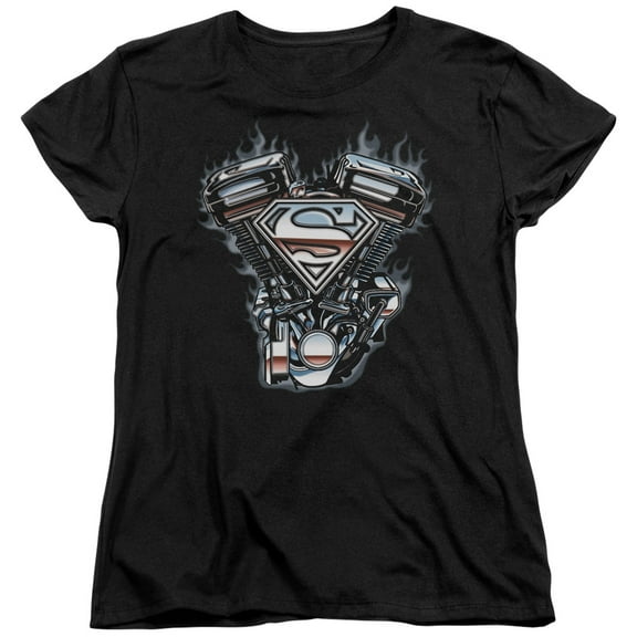 Superman - V Twin Logo - Women's Short Sleeve Shirt - Small