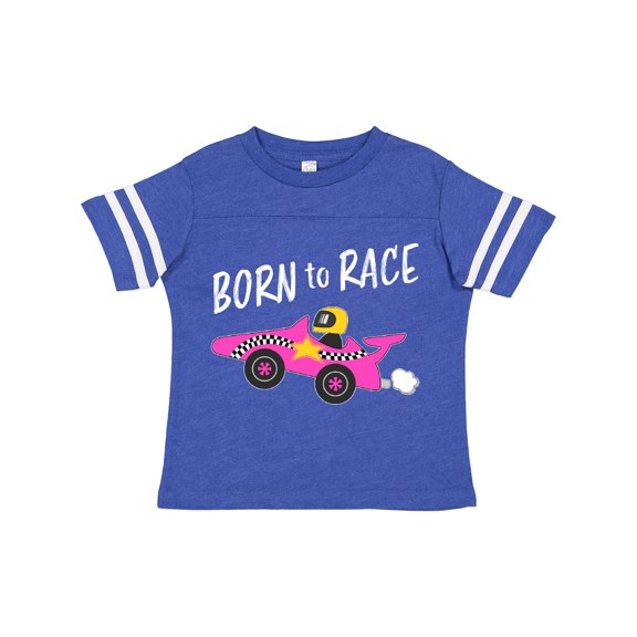 Inktastic Born to Race- Pink Race Car Boys or Girls Toddler T-Shirt