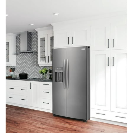 Frigidaire - Gallery 25.6 Cu. Ft. Side-by-Side Refrigerator - Black stainless steel