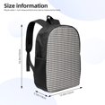 thumbnail image 3 of Goofa Houndstooth Black And White Pattern 17in Student Backpack - School, Travel, Work Bookbag -Laptop Backpack,Water Resistant College School Computer Bag, 3 of 6