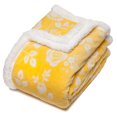 thumbnail image 1 of Chanasya Elegant Rose Soft Fleece Reversible Sherpa Throw Blanket - Cozy Classy Chick Elegant Floral Print Velvet Plush blanket for Bedroom Living Room Couch Bed Sofa - 50"x65" - Yellow, 1 of 4