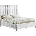 thumbnail image 3 of Meridian Furniture Enzo Solid Wood and Velvet King Bed in White, 3 of 13