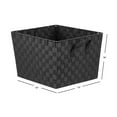 thumbnail image 2 of Home Basics X-Large Polyester Woven Strap Storage Bin With Handles, Black, 2 of 7