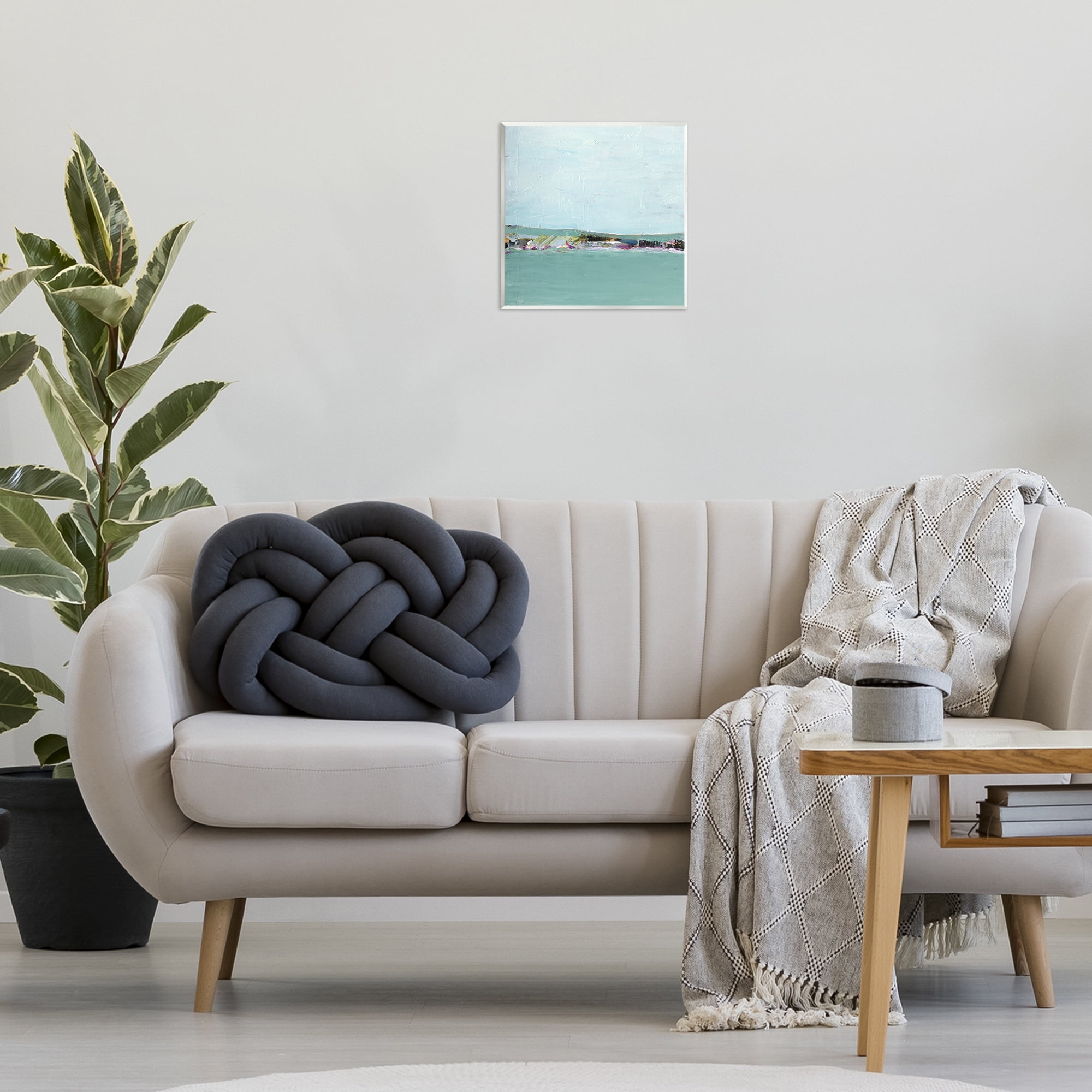 Stupell Industries Abstract Ocean Island Landscape & Nature Painting Unframed Art Print Wall Art, 12 x 12