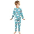 thumbnail image 3 of joogoo Cartoon Pandas and Stars 2 Piece Long Sleeve Tee and Pants Cotton Pajama Set 8Y, 3 of 7