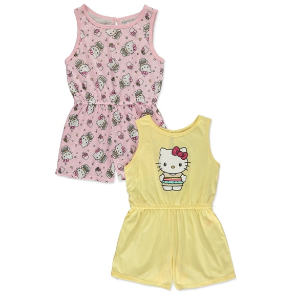 Hello Kitty Girls' 2-Pack Snack Rompers Color: multi Size: 6x