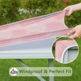 thumbnail image 6 of Pink Floral and Petal Pattern Square Fitted Tablecloth with Elastic Edge,Square Table Cover,Washable Elastic Table Cover for Home Kitchen Party Decor 34"x34", 6 of 6