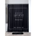 thumbnail image 2 of Rideau de Douche en Polyester Noir - 79x71 Pouces - Design Blanc, 2 of 6