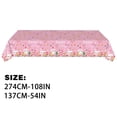thumbnail image 3 of Bfogop Easter Tablecloth Happy Easter Bunny Table Cover, Disposable Plastic Rectangle Flower Colorful Eggs Table Cloth for Spring Day Party Supplies Favors, 54 x 108 Inch, 3 of 5