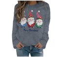 thumbnail image 1 of WEAIXIMIUNG Ladies' Winter Floral Print Sweatshirt Long Sleeve Christmas Top, 1 of 4