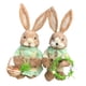 thumbnail image 3 of 1 par de figuritas de conejo de Pascua de pie para decoración de muñecas de 35 cm de alto para jardín, terraza, balcón y todo el interior Estilo C Soledad Estatuilla de conejito, 3 of 10