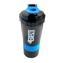 BT53 Protein Blender Beast 500ML Blue Blender Shaker Bottle with Protein Powder Storage