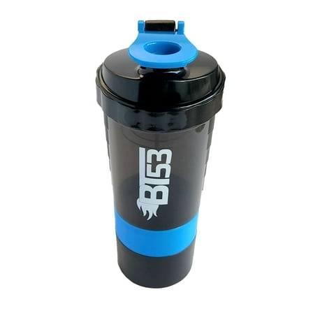 BT53 Protein Blender Beast 500ML Blue Blender Shaker Bottle with Protein Powder Storage