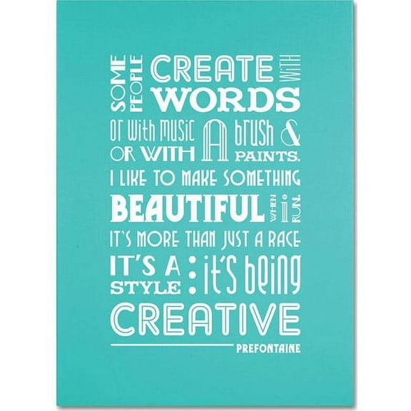 Trademark Fine Art "Creative Running I" Canvas Art by Megan Romo