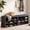 black, variant on Shoe Bench with Cushion, Entryway Storage Bench with 16 Cubbies, 9.5" Widened Shoes Rack Benchs, Shoe Cubby Rack for Living Room, Bedroom, Entryway