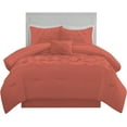 thumbnail image 4 of DNG Creations 1 Piece Luxurious Half Pinch Pleated Comforter Long Lasting 100% Egyptian Cotton, 800 TC 550 GSM All Season ( Twin/Twin XL Size ) Solid Brick Red Colour, 4 of 8
